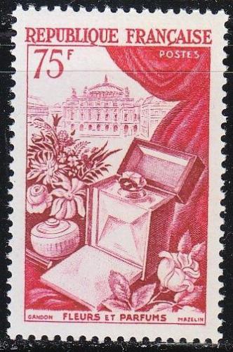 Poštovní známka Francie 1954 Kvìtiny a parfém Mi# 1000 Kat 12€