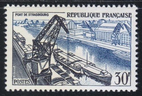 Poštovní známka Francie 1956 Pøístav Straßburg Mi# 1108 Kat 14€