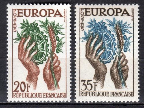 Poštovní známky Francie 1957 Evropa CEPT Mi# 1157-58