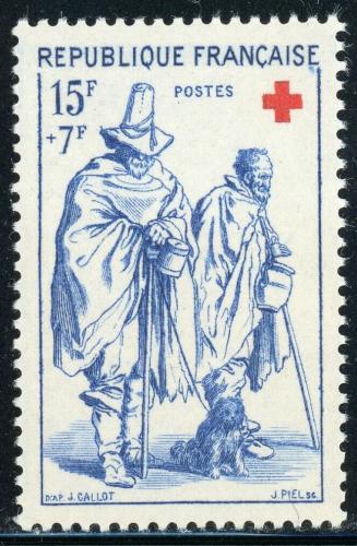 Poštovní známka Francie 1957 Èervený køíž Mi# 1175