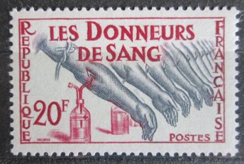 Poštovní známka Francie 1959 Dárcovství krve Mi# 1264