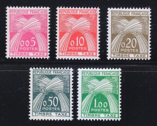 Poštovní známky Francie 1960 Doplatní TOP SET Mi# 93-97 Kat 70€