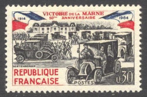 Poštovní známka Francie 1964 Bitva na Marnì, 50. výroèí Mi# 1489