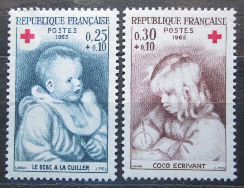 Poštovní známky Francie 1965 Èervený køíž, umìní, Renoir Mi# 1532-33
