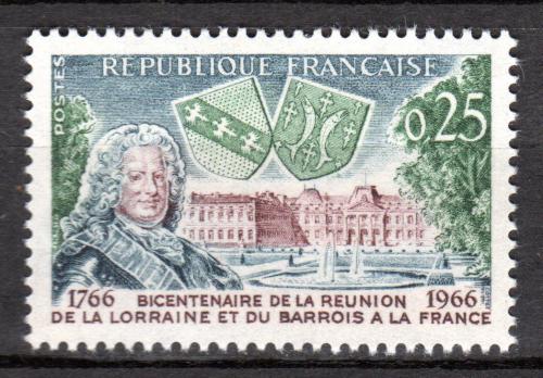 Poštovní známka Francie 1966 Zámek Lunéville Mi# 1545