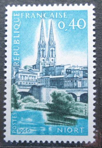 Poštovní známka Francie 1966 Kostel Saint-André, Niort Mi# 1547