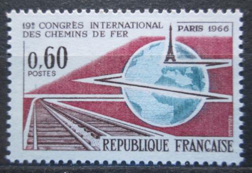 Poštovní známka Francie 1966 Kongres železnièáøù Mi# 1550