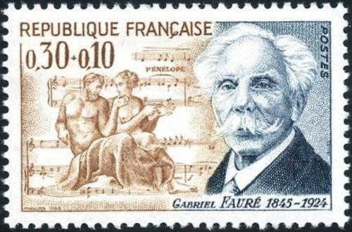 Poštovní známka Francie 1966 Gabriel Fauré, skladatel Mi# 1553