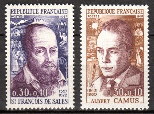 Poštovní známky Francie 1967 Osobnosti Mi# 1588-89