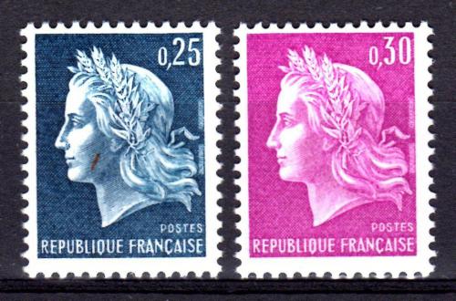 Poštovní známky Francie 1967 Marianne Mi# 1602-03