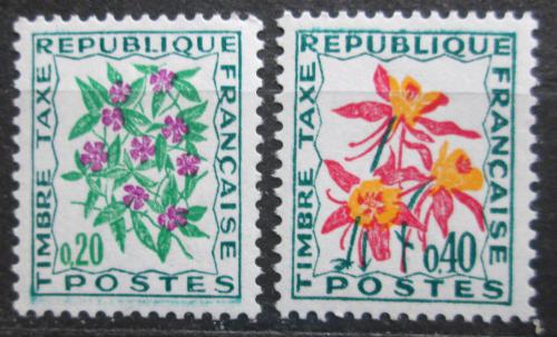 Poštovní známky Francie 1971 Kvìtiny, doplatní Mi# 104-05