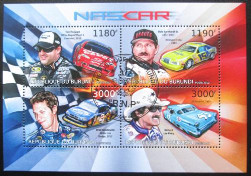 Poštovní známky Burundi 2012 NASCAR automobilové závody Mi# 2908-11 Kat 10€