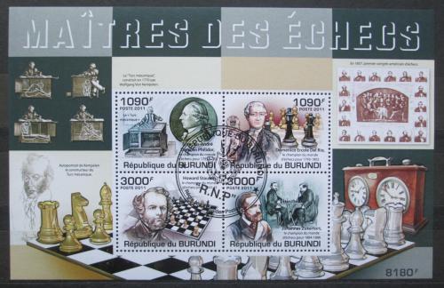 Poštovní známky Burundi 2012 Slavní šachisti Mi# Block 186 Kat 9.50€