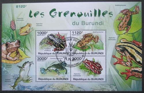 Poštovní známky Burundi 2011 Žáby Mi# Block 162 Kat 9.50€
