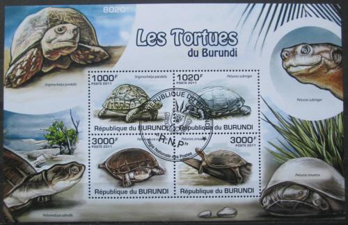 Poštovní známky Burundi 2011 Želvy Mi# Block 165 Kat 9.50€