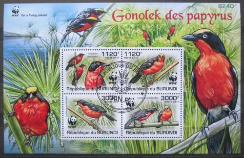 Poštovní známky Burundi 2011 �uhýkovec papyrusový, WWF Mi# Block 170 Kat 9.50