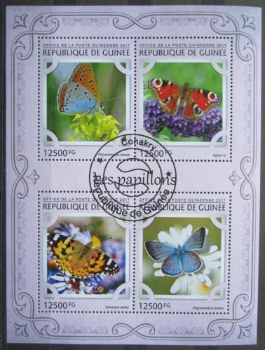 Poštovní známky Guinea 2017 Motýli Mi# 12171-74 Kat 20€