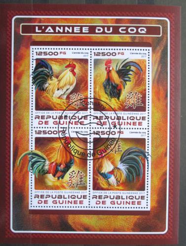 Poštovní známky Guinea 2017 Kohouti Mi# 12276-79 Kat 20€