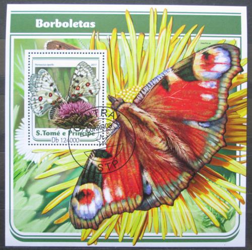 Poštovní známka Svatý Tomáš 2017 Motýli Mi# Block 1257 Kat 12€