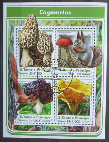 Poštovní známky Svatý Tomáš 2017 Houby Mi# 7023-26 Kat 12€