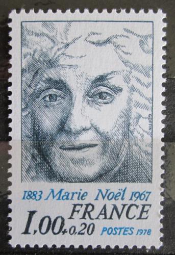 Poštovní známka Francie 1978 Marie Noël, spisovatelka Mi# 2071