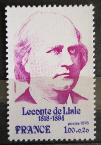 Poštovní známka Francie 1978 Charles-Marie-René Lecomte, lyrik Mi# 2078