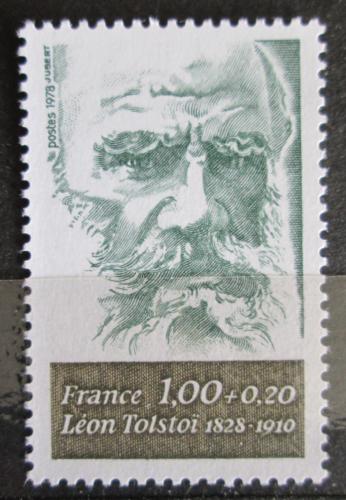 Poštovní známka Francie 1978 Lev Nikolajeviè Tolstoj, spisovatel Mi# 2093