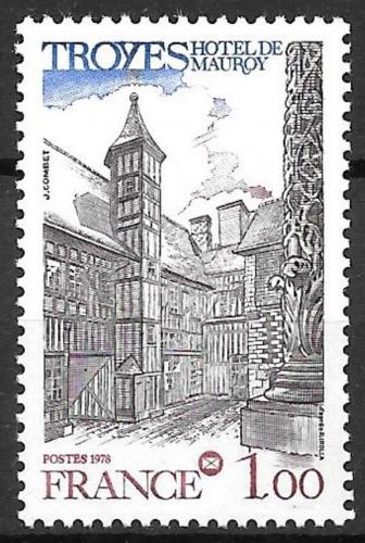 Poštovní známka Francie 1978 Hôtel de Mauroy Mi# 2100