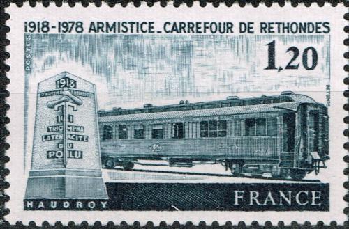 Poštovní známka Francie 1978 Železnièní vagón Mi# 2127
