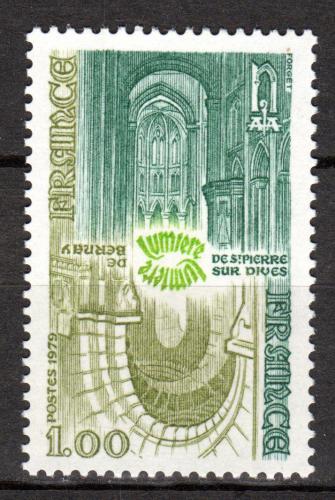Poštovní známka Francie 1979 Klášter v Saint-Pierre-sur-Dives Mi# 2158