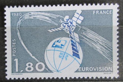 Poštovní známka Francie 1980 Televizní satelit Mi# 2191