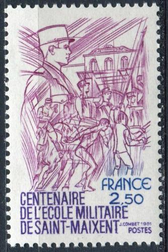 Poštovní známka Francie 1981 Vojenská škola v Saint-Maixent Mi# 2261