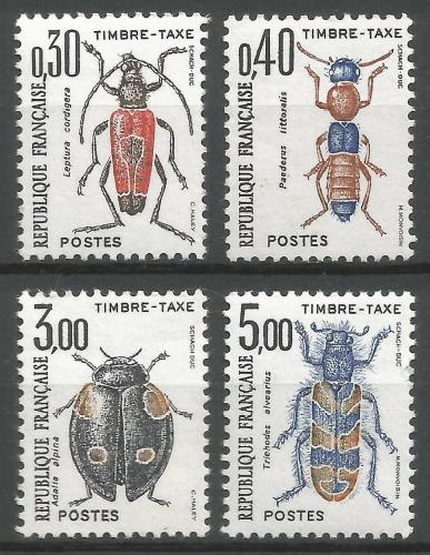 Poštovní známky Francie 1983 Brouci, doplatní Mi# 112-15 Kat 5€