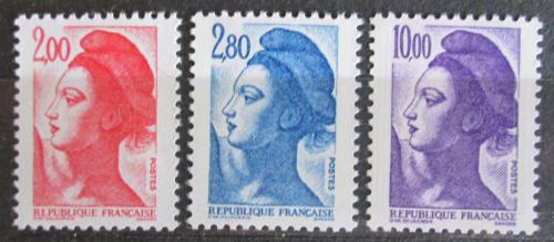 Poštovní známky Francie 1983 Alegorie svobody, Delacroix Mi# 2401-03 Kat 6.50€