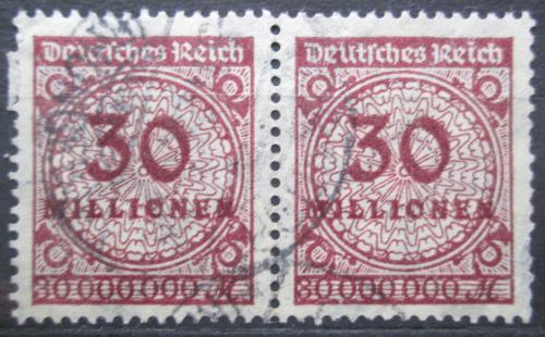 Poštovní známky Nìmecko 1923 Nominální hodnota pøetisk pár Mi# 320