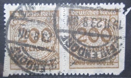 Poštovní známky Nìmecko 1923 Nominální hodnota pár Mi# 323 B
