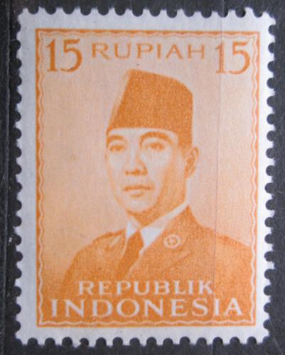 Potovn znmka Indonsie 1953 Prezident Sukarno Mi# 114 - zvtit obrzek