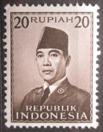 Potovn znmka Indonsie 1953 Prezident Sukarno Mi# 115