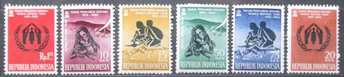 Potovn znmky Indonsie 1960 Svtov rok uprchlk Mi# 263-68