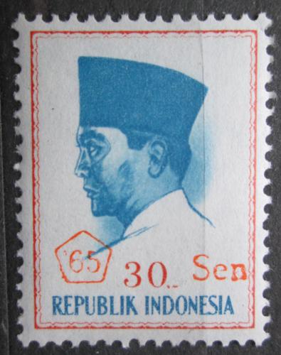 Poštovní známka Indonésie 1966 Prezident Sukarno Mi# 508