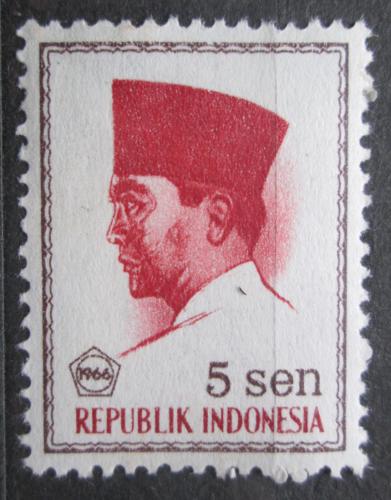 Poštovní známka Indonésie 1966 Prezident Sukarno Mi# 518