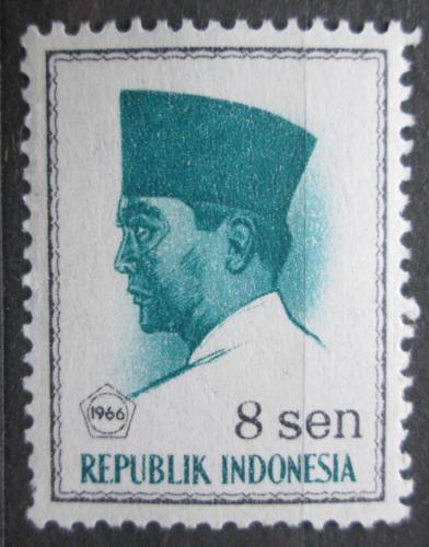 Poštovní známka Indonésie 1966 Prezident Sukarno Mi# 519