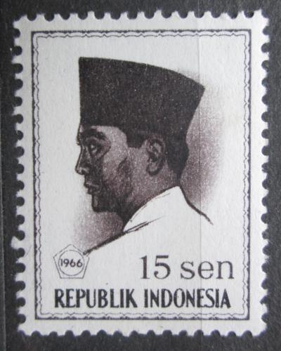 Poštovní známka Indonésie 1966 Prezident Sukarno Mi# 521
