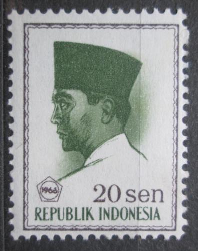 Poštovní známka Indonésie 1966 Prezident Sukarno Mi# 522