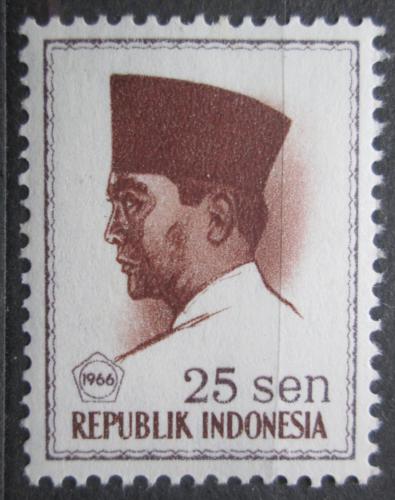 Poštovní známka Indonésie 1966 Prezident Sukarno Mi# 523