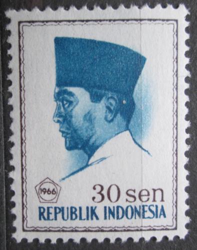 Poštovní známka Indonésie 1966 Prezident Sukarno Mi# 524