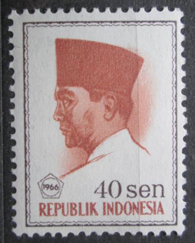 Poštovní známka Indonésie 1966 Prezident Sukarno Mi# 525