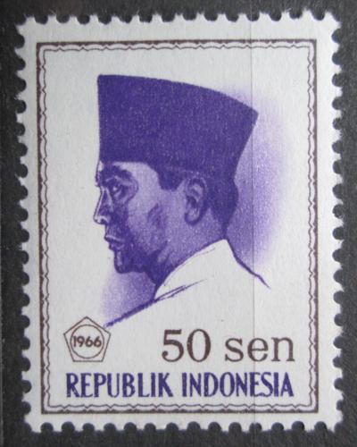 Poštovní známka Indonésie 1966 Prezident Sukarno Mi# 526