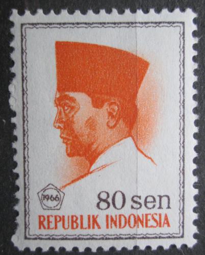 Poštovní známka Indonésie 1966 Prezident Sukarno Mi# 527