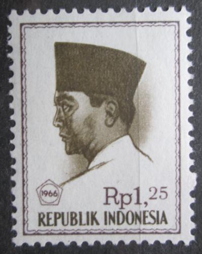 Poštovní známka Indonésie 1966 Prezident Sukarno Mi# 529
